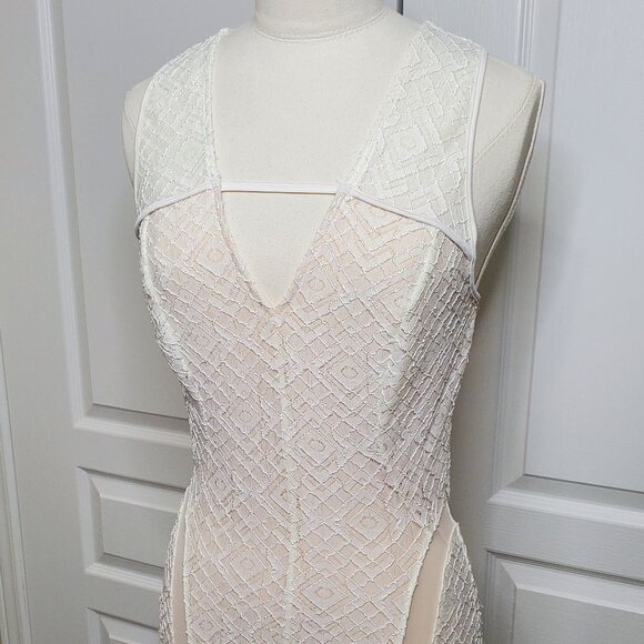 Guess Maxi Dress Cream Size S - Picture 6 of 7